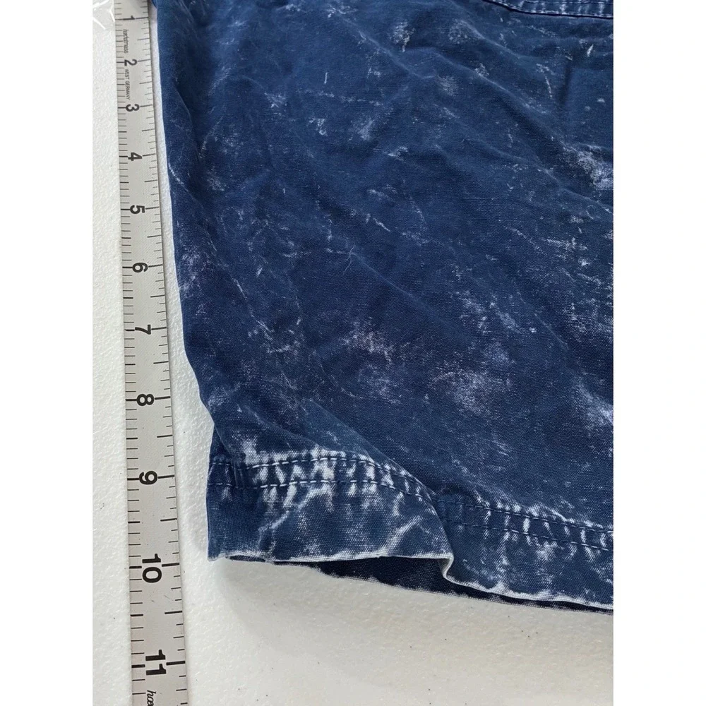 Limited Research Group Mens Acid Wash Shorts Blue Smiley Face Size 34